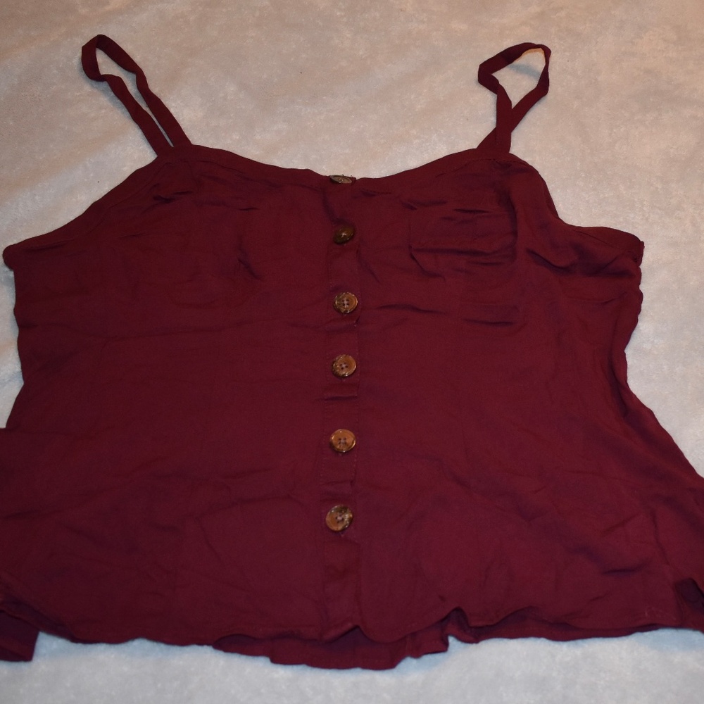 Torrid Crop Stretch Challis Fit Flare Cami Purple